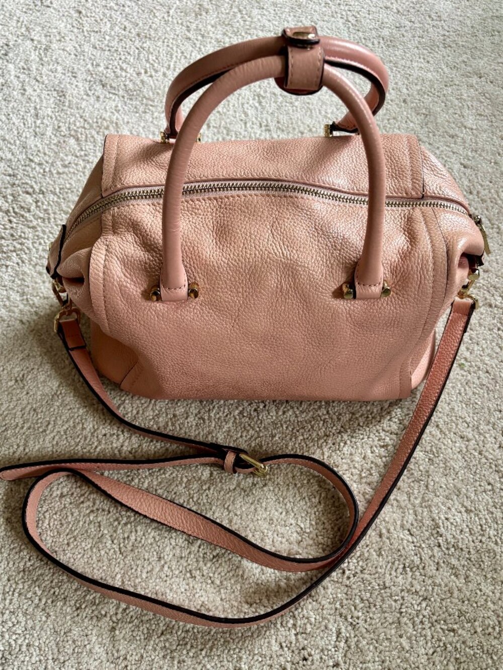 Qiwang Genuine Leather Top-handle/Shoulder Bag/Pink/Hobos